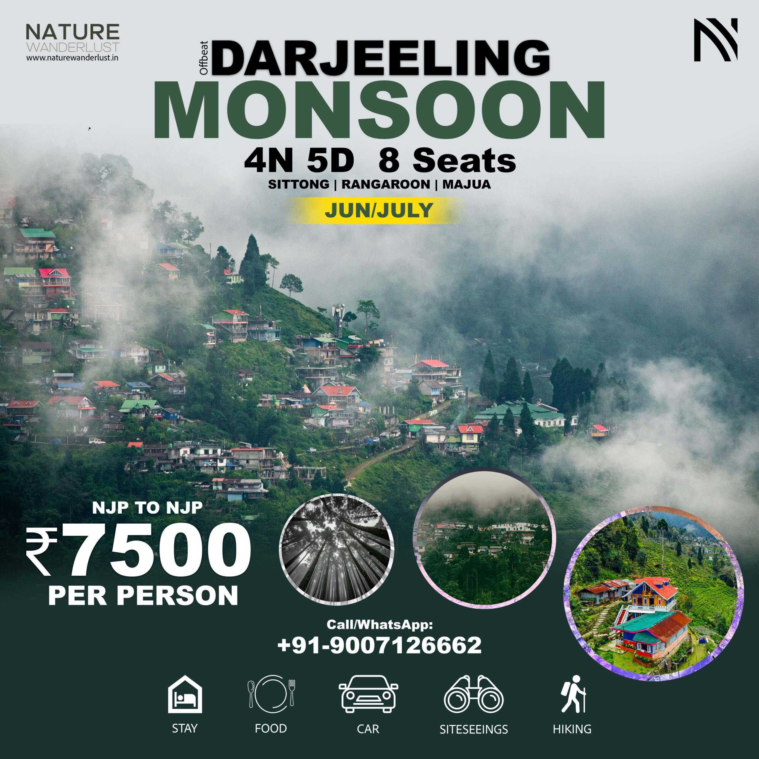 MONSOON Package for Offbeat Darjeeling